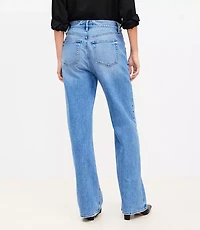 Curvy High Rise Wide Leg Jeans Bright Mid Indigo Wash
