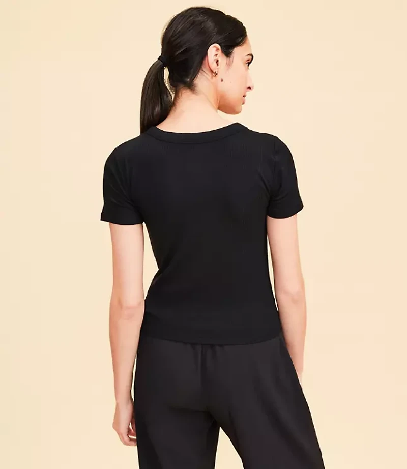 Petite Lou & Grey Ribbed Bra Tee