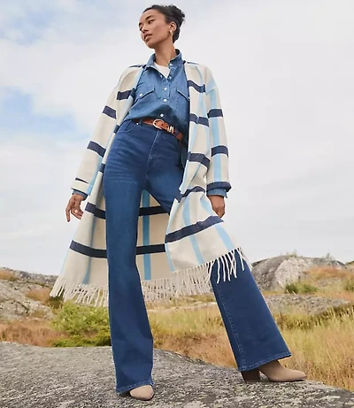 Tall High Rise Slim Flare Jeans Dark Wash