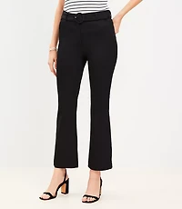 Petite Belted Sutton Kick Crop Pants