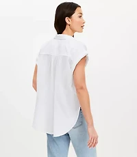 Petite Crinkle Dolman Shirt