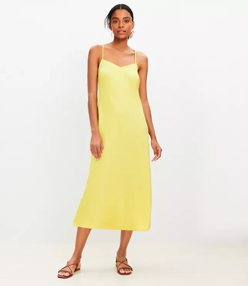 Bias Midi Slip Dress