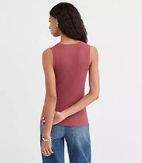 Petite Perfect Ribbed Scoop Neck Tank Top