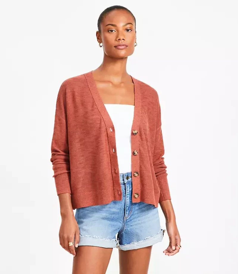 Petite Drop Shoulder Cardigan