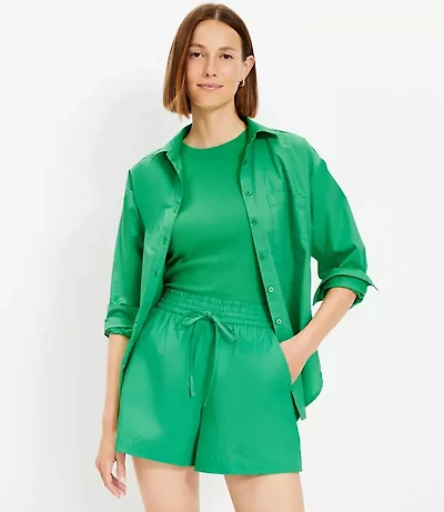 Pull On Shorts Poplin