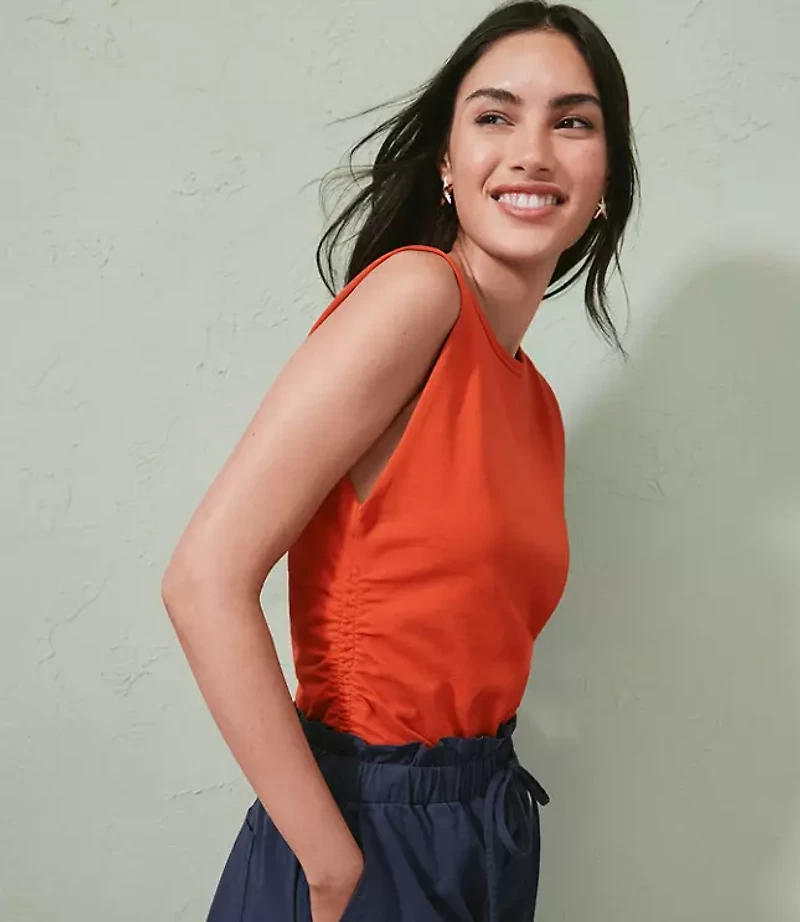 Petite Ruched Tank Top