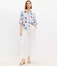 Tall Pull On Linen Cotton Wide Leg Pants