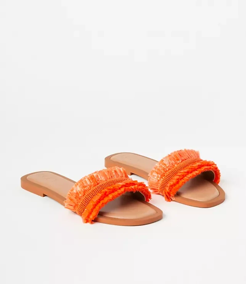 Beaded Raffia Sandals