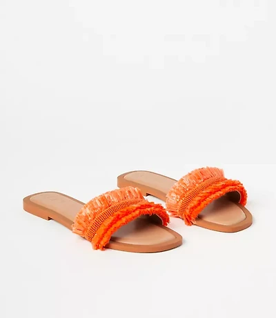 Beaded Raffia Sandals