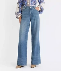 Mid Rise Wide Leg Jeans Classic Wash
