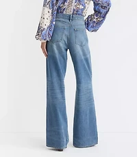Mid Rise Wide Leg Jeans Classic Wash