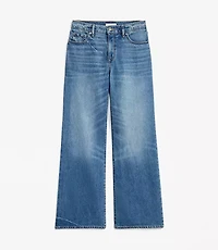 Mid Rise Wide Leg Jeans Classic Wash