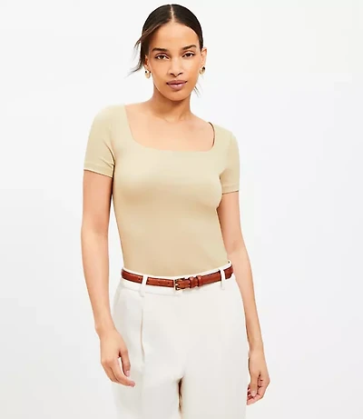 Matte Square Neck Tee