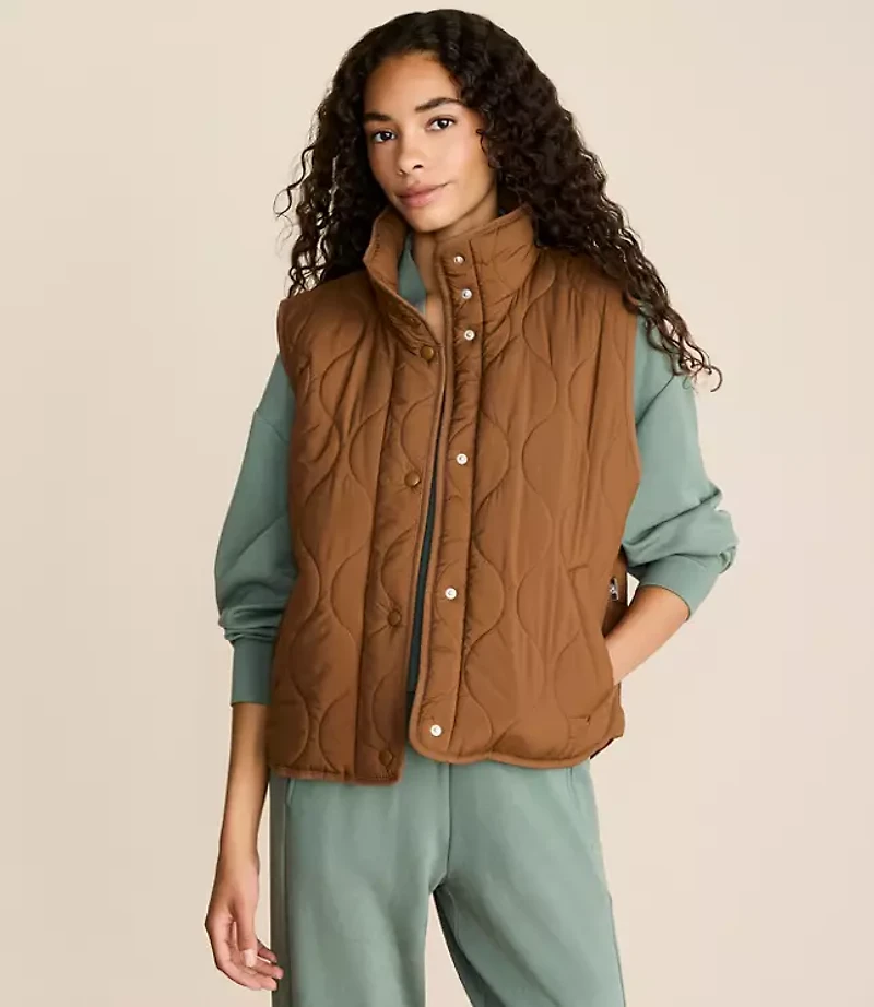 Lou & Grey Quilted Pocket Vest