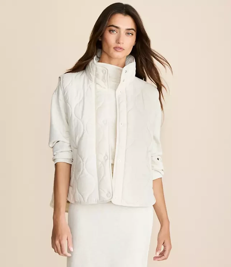 Lou & Grey Quilted Pocket Vest