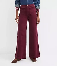 Petite Curvy Palmer Wide Leg Pants in Brushed Corduroy