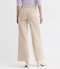 Petite Curvy Palmer Wide Leg Pants Brushed Corduroy