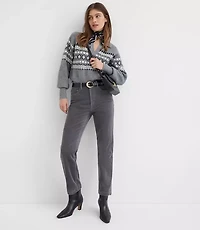 Curvy Straight Corduroy Pants