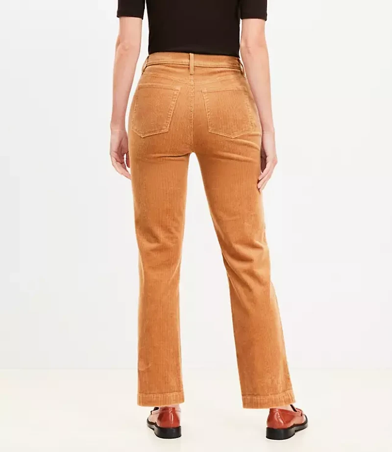 Petite Curvy Straight Corduroy Pants