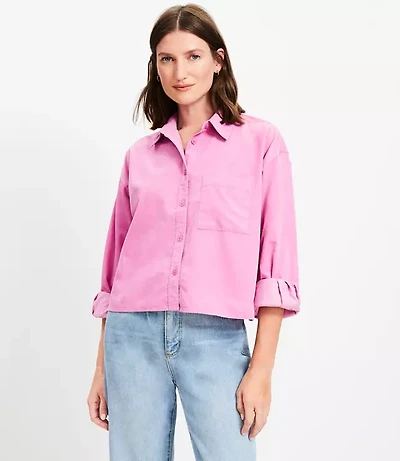 Cotton Corduroy Modern Pocket Shirt