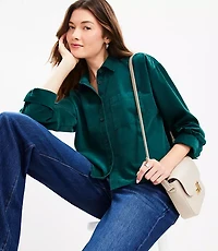 Cotton Corduroy Modern Pocket Shirt