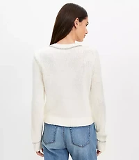 Sparkle Trim Sweater Jacket