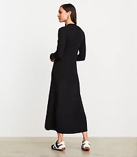 Petite LOFT Versa Ribbed V-Neck Maxi Sweater Dress