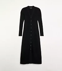 Petite LOFT Versa Ribbed V-Neck Maxi Sweater Dress