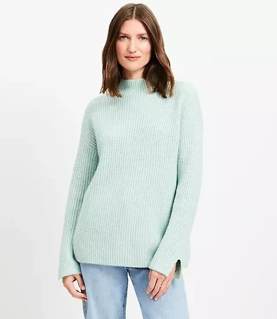 Ribbed Mock Neck Sweater
