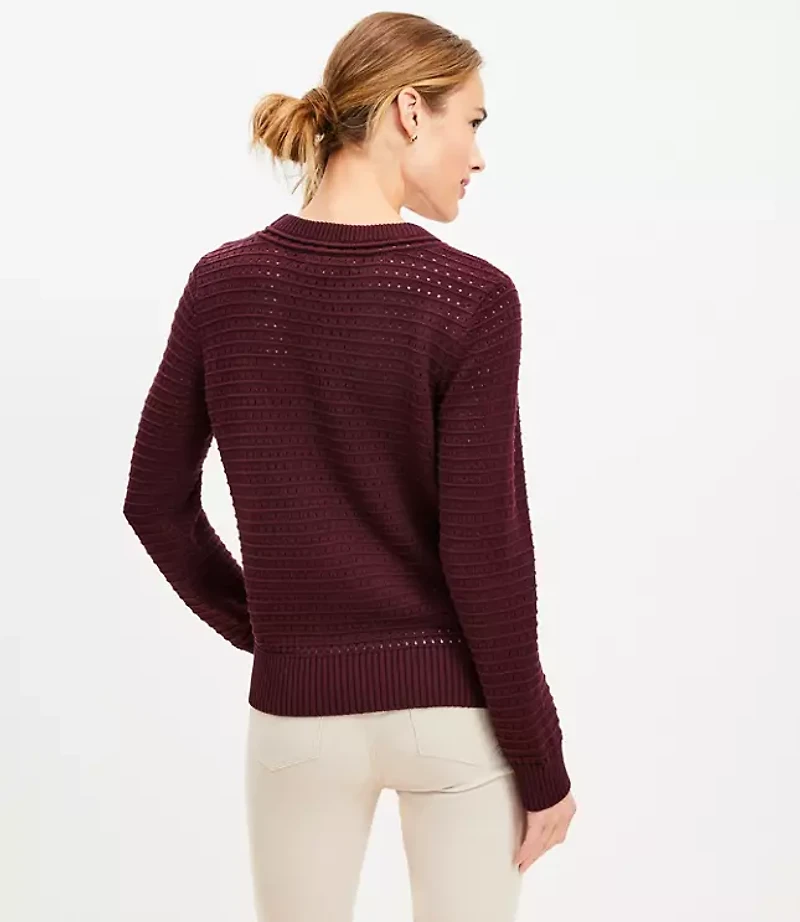 Petite Ottoman Pointelle Sweater