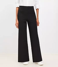 Petite Heathered Ponte Wide Leg Pants