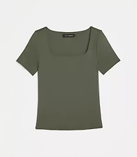 LOFT Versa 360 Knit Square Neck Tee