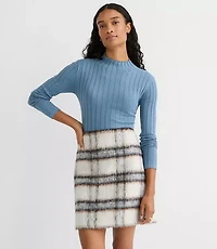 Petite Ribbed Mock Neck Sweater