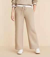 Lou & Grey Fleece Wide Leg Crop Pants