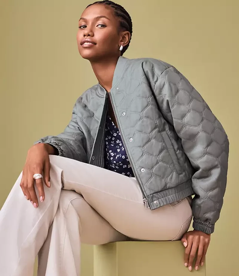 Quilted Bomber Jacket