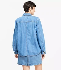 Denim Shirt Jacket Classic Mid Wash