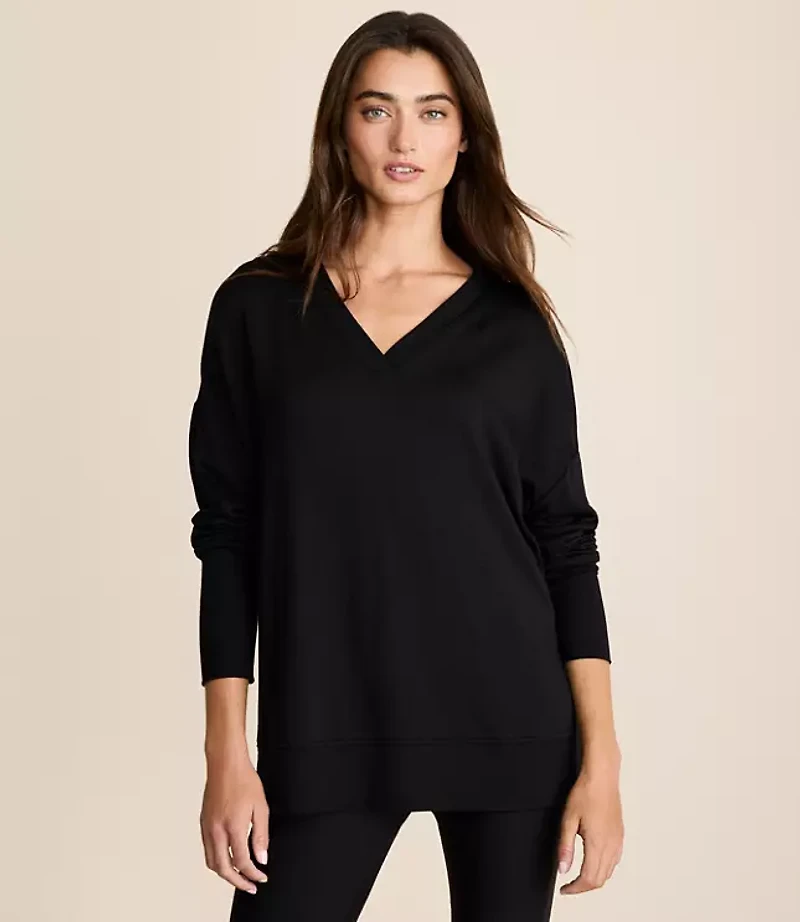 Petite Lou & Grey Ribtrim Signaturesoft V-Neck Top