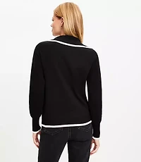 Tipped Half Zip Sweater