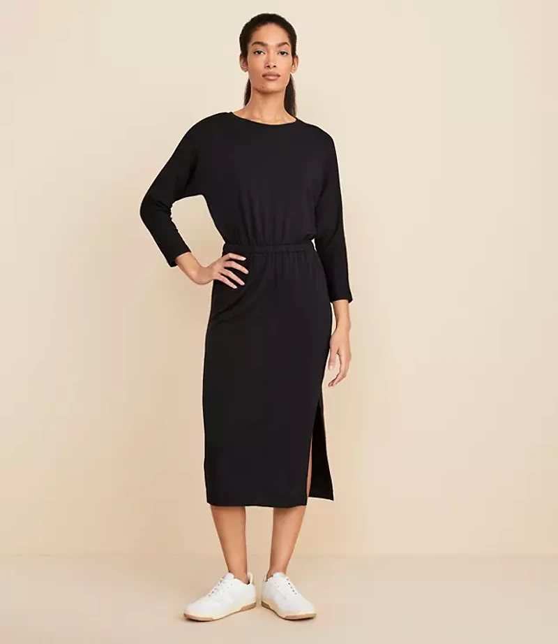 Lou & Grey Signaturesoft 3/4 Sleeve Column Dress