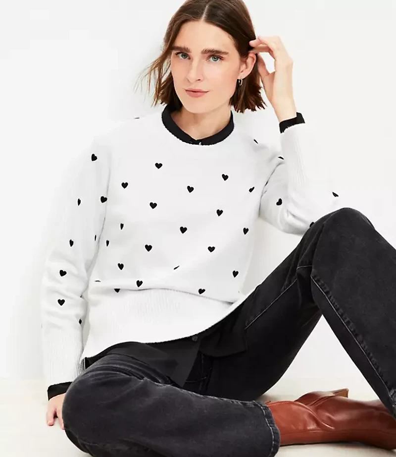 Mini Heart Embroidered Sweater