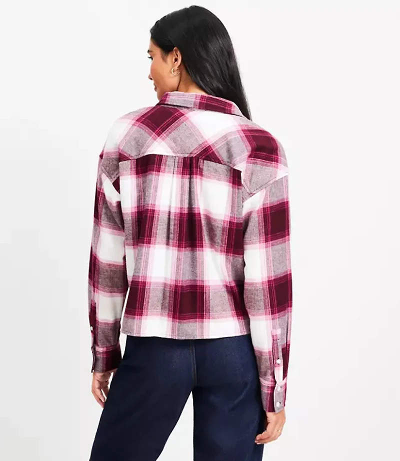 Petite Plaid Modern Pocket Shirt