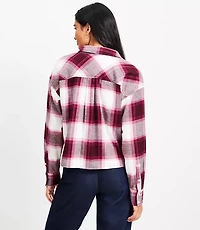 Petite Plaid Modern Pocket Shirt