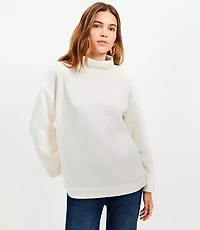 Sherpa Mock Neck Tunic Top