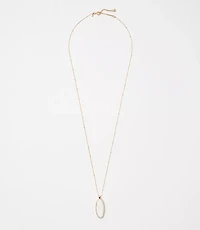 Mother Of Pearl Oval Pendant Necklace