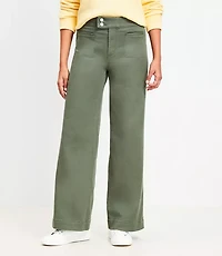 Tall Palmer Wide Leg Pants Twill