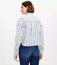 Striped Poplin Modern Pocket Shirt