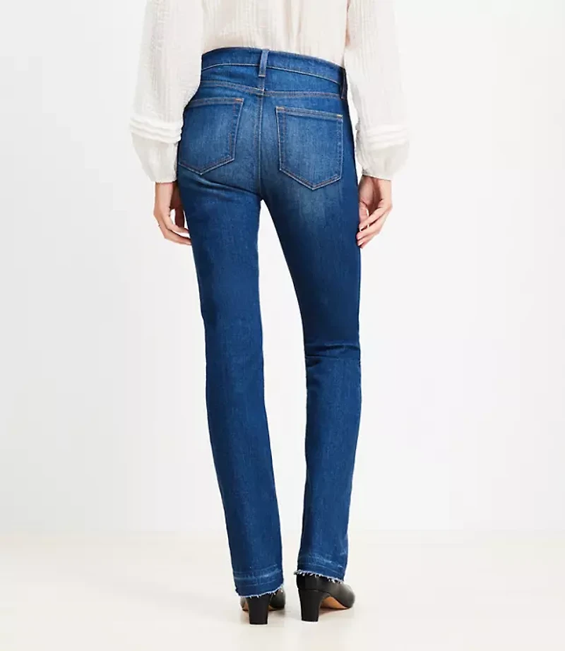 Petite Let Down Hem Mid Rise Boot Jeans in Original Medium Stone Wash