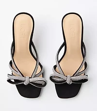 Sparkle Bow Velvet Sandals