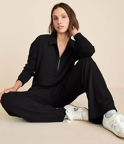 Lou & Grey Upstate Waffle Half Zip Top