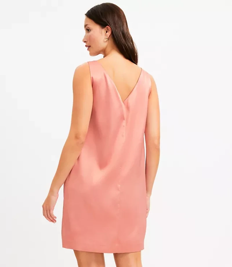 Satin V-Back Mini Dress